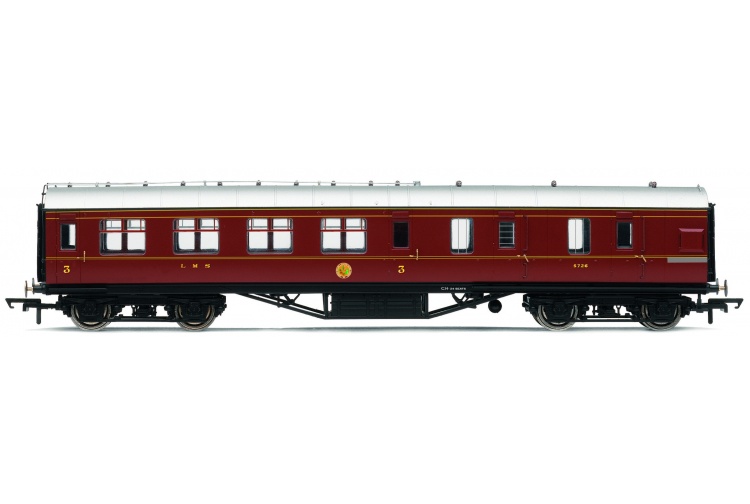 Hornby R4805 LMS Standard Period Corridor Brake 3rd Class Coach 5726