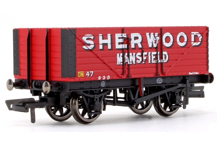 Hornby R6903 Sherwood Colliery 7 Plank Wagon No. 47 Front Left
