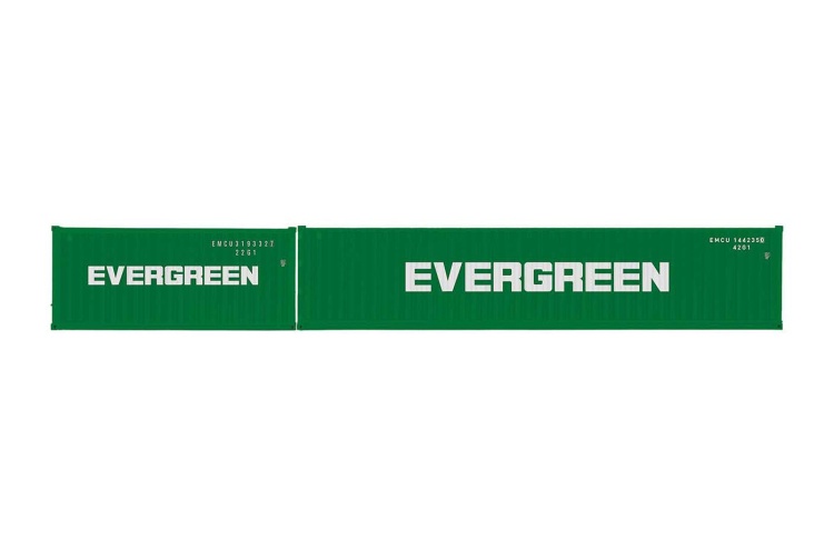 Hornby R60042 Evergreen Container Pack 1 x 20 and 1 x 40 Shipping Containers