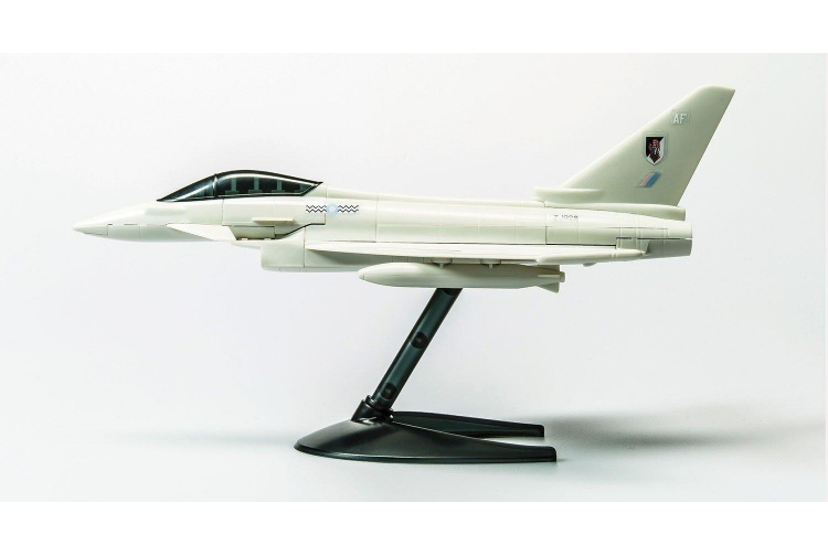 Airfix J6002 Quick Build Eurofighter Typhoon Model Plane Kit On Stand Side