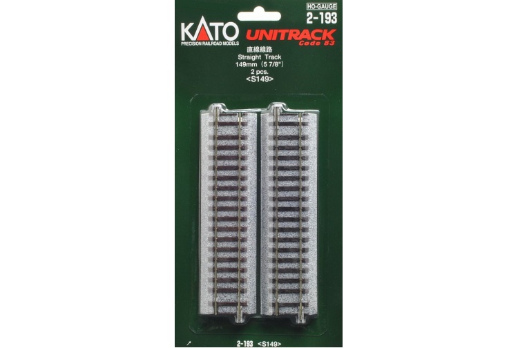 Kato 2-193 Unitrack (S149) HO Gauge Straight Track 149mm (Pack of 2)