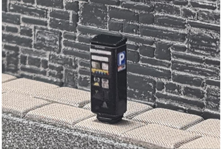 Kestrel Designs KD89 N Scale Pay & Display Parking Machines (Pack of 2). Example Layout