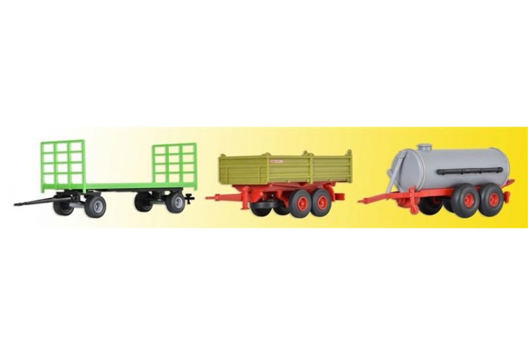 Kibri 10908 3 Piece Agricultural Trailer Set -2