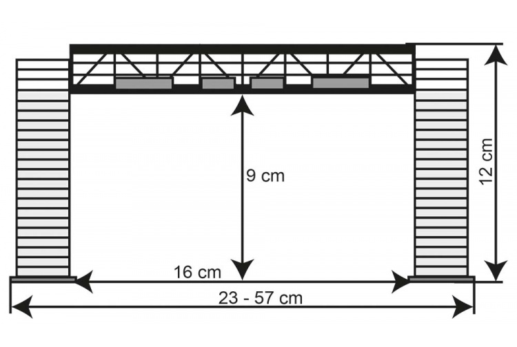Kibri 39301 Footbridge HO/OO Gauge Plastic Kit Plan