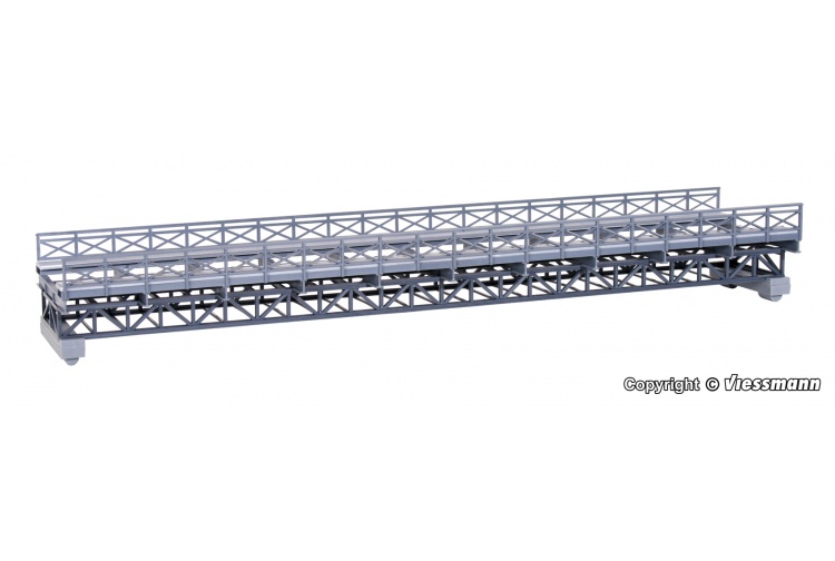 Kibri 39707 Single Track Steel Girder Bridge OO/HO Gauge Plastic Kit Contents