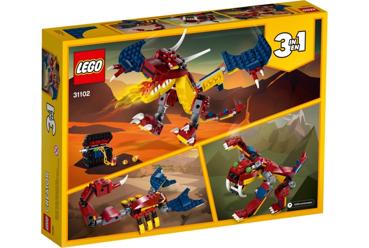 Lego 31102 Fire Dragon Package Rear
