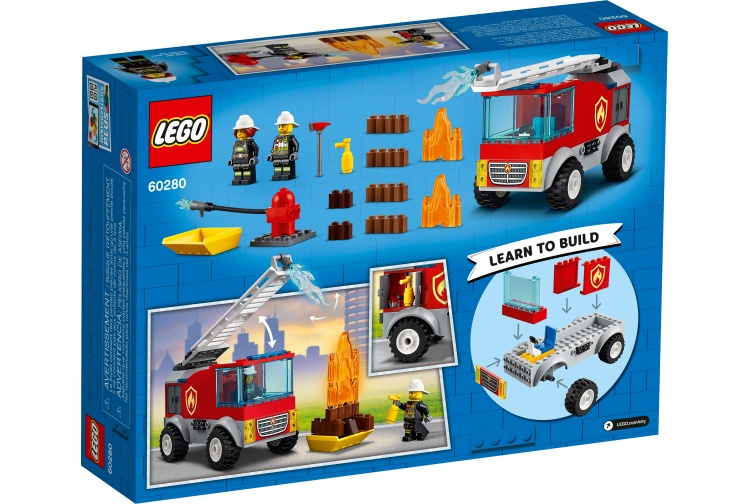 Lego 60280 Fire Ladder Truck Package Rear