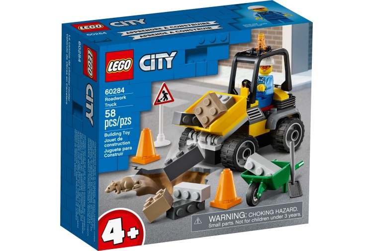 Lego 60284 Roadwork Truck Package Front