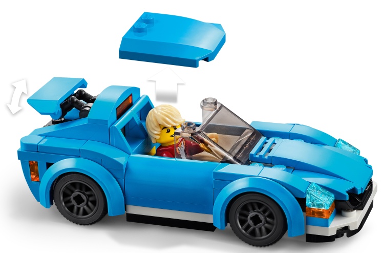 Lego 60285 Sports Car Removable Roof And Spoiler 