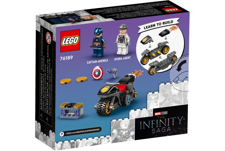 Lego 76189 Captain America And Hydra Face-Off Package Rear