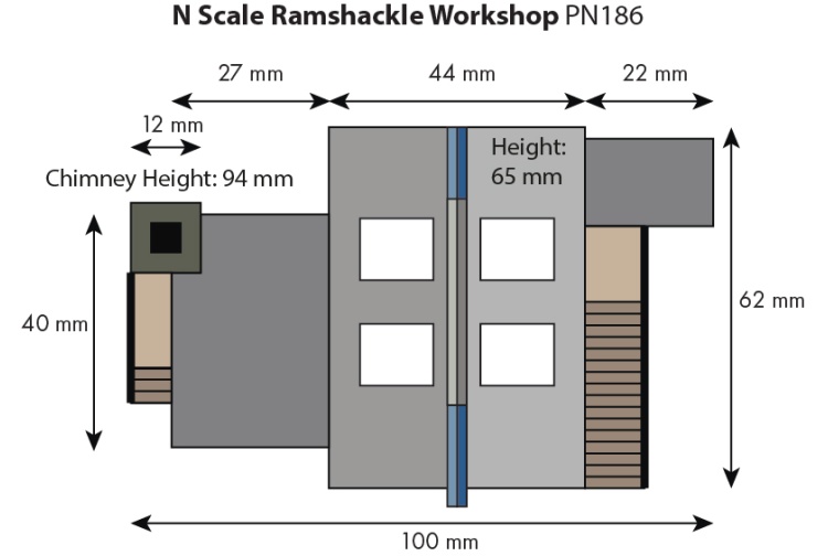 Metcalfe PN186 Ramshackle Workshop Floorplan