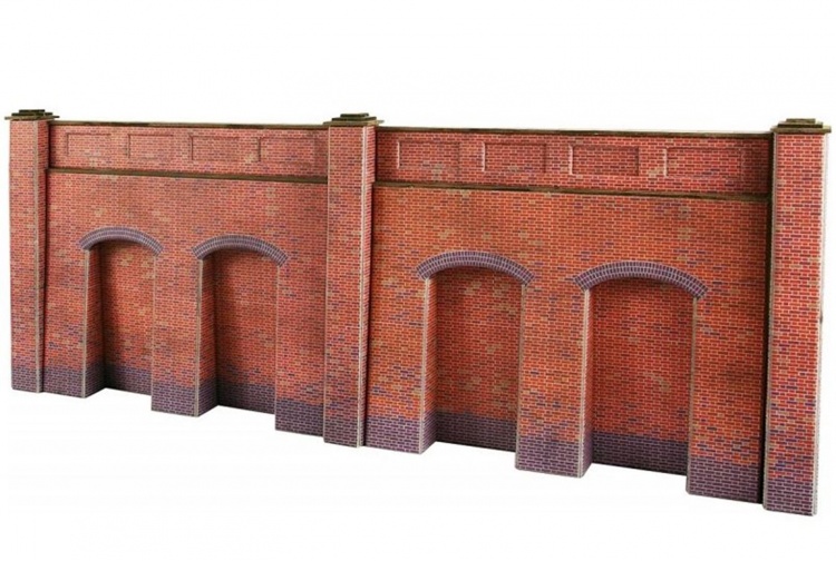 Metcalfe PO244 Retaining Wall In Red Brick