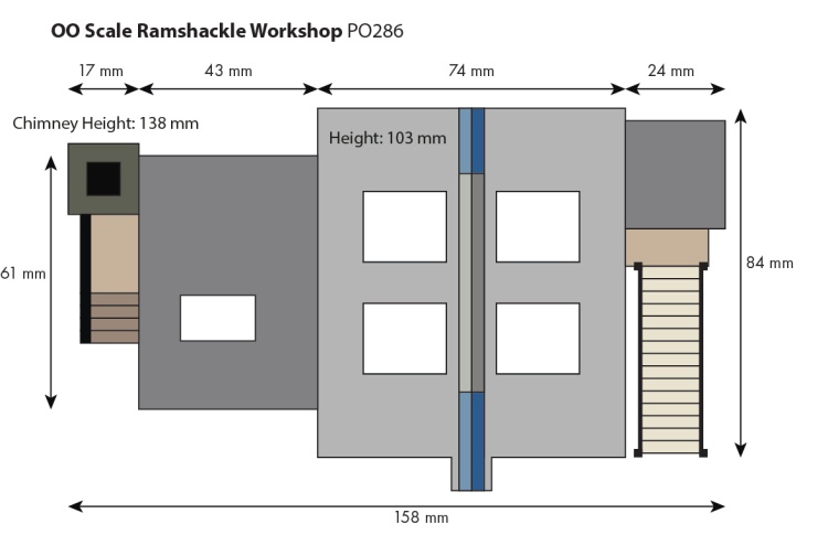 Metcalfe PO286 Ramshackle Workshop Floorplan
