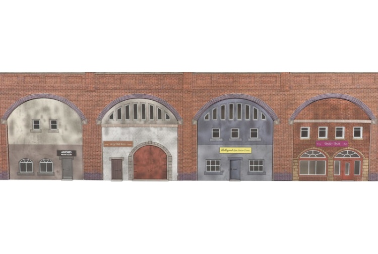 Metcalfe PO380 Low Relief Railway Arches OO Scale Card Kit