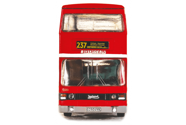 Model Scene 5501 Leyland Olympian Double Decker Bus OO Gauge Plastic Kit Front