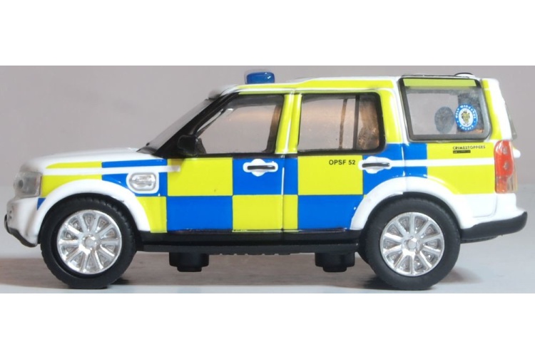 Oxford Diecast 76DIS006 West Midlands Police Land Rover Discovery 4 Nearside