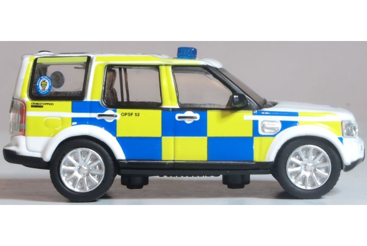 Oxford Diecast 76DIS006 West Midlands Police Land Rover Discovery 4 Offside