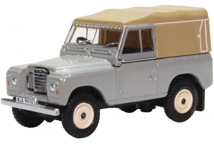 Oxford Diecast 76LR3S003 Land Rover Series III Canvas Mid Grey