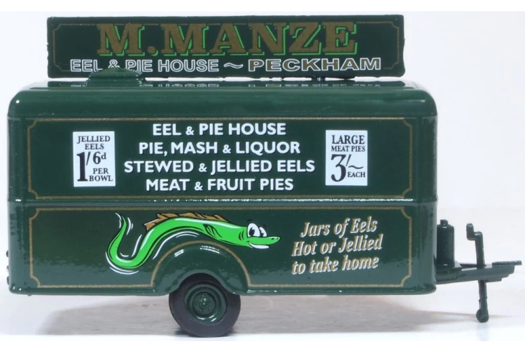 Oxford Diecast 76TR018 Mobile Trailer M.Manze Jellied Eels Offside
