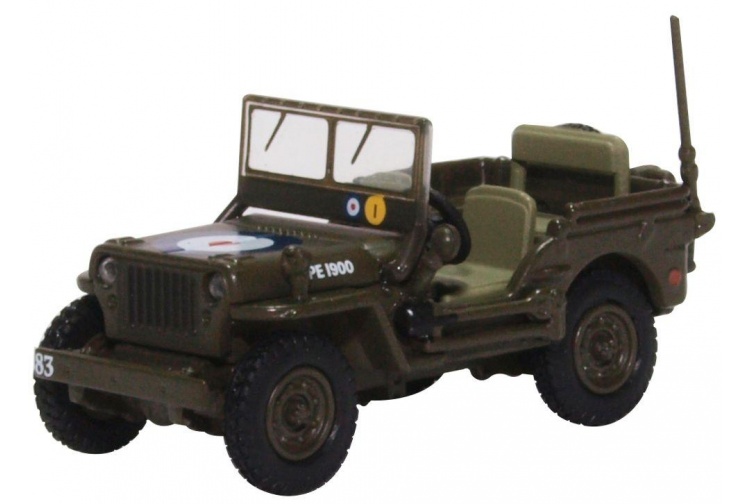 Oxford Diecast 76WMB004 Willys MB RAF 83 Group 2nd Tactical AF 1944-1945
