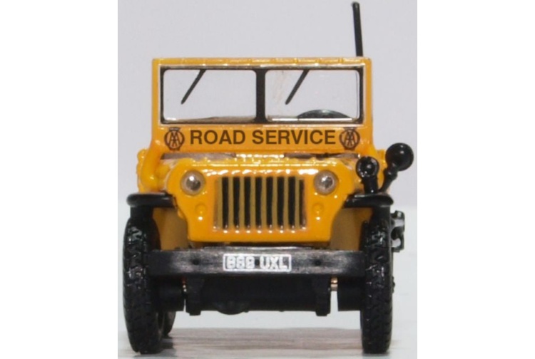 Oxford Diecast 76WMB005 Willys Jeep MB AA Front