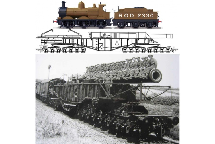 Oxford Rail OR76BOOM01XS Rail Gun WWI Boche Buster Camouflage With ROD2330 Picture 2