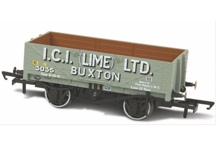 Oxford Rail OR76MW5005 5 Plank Wagon ICI (Lime) Ltd Buxton 