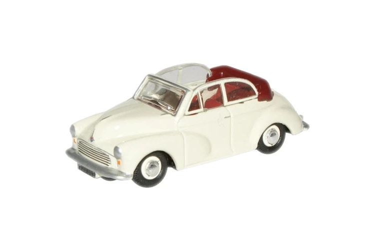 Oxford Diecast 76MMC005 Morris Minor Old English White/Red