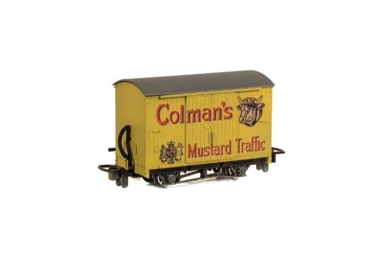 Peco GR-900 00-9 Gauge Box Van In Colman's Mustard Livery