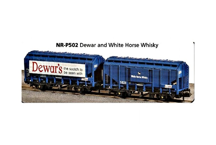 Peco NR-P502 Whisky Grain Hoppers – Dewars And White Horse Whisky