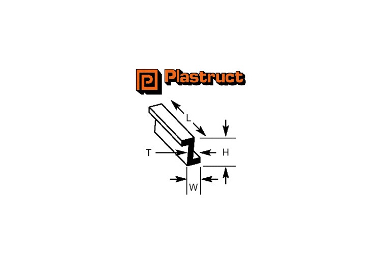 Plastruct 90591 (ZFS-2P) Z Section 1.6mm x 1.0mm x 250mm