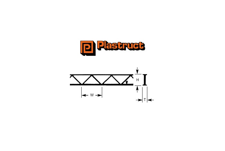Plastruct 90653 (OWTS-8P) Plastic Truss 6.4x9.5x150mm