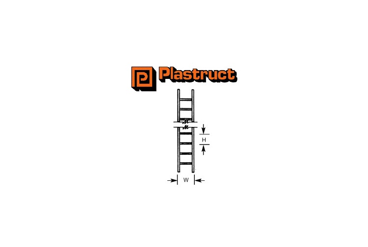 Plastruct 90672 (LS-4P) HO Scale White Styrene Plastic Ladder (Pack of 2)