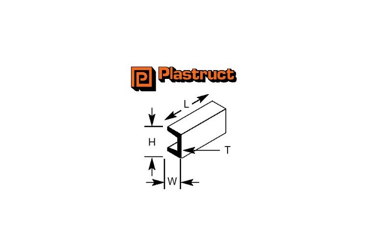 Plastruct 90583 (UFS-4P) U Section 3.2x2.3mm