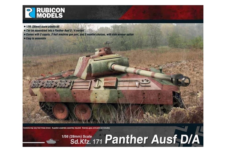 Rubicon Models 280014 - Panther Ausf D & A 1:56 Scale Model Tank Kit