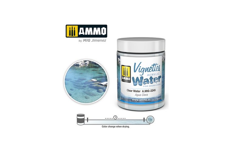 AMMO MIG2245 CLEAR WATER ACRYLIC 100ml