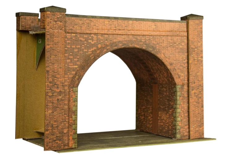 SuperQuick SQC080 Embankment Arches (Red Brick) OO Scale Card Kit as bridge