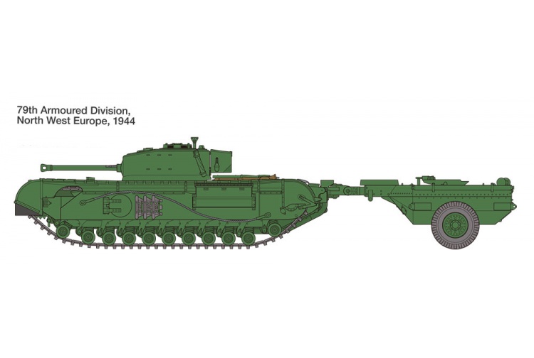 Tamiya 32594 British Tank Churchill Mk.VII Crocodile Decal Layout