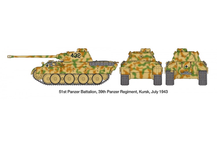 Tamiya 32597 German Tank Panther Ausf.D Decal Layout