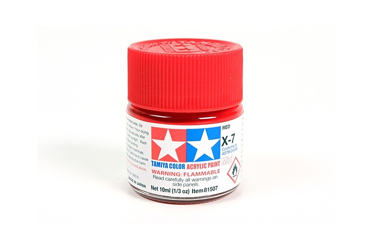 Tamiya 81502 Acrylic Paint Mini X-7 Red (10 ml)