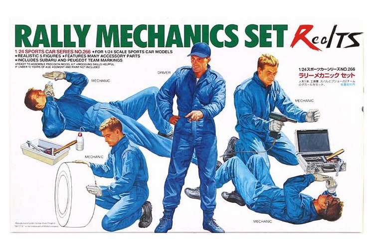Tamiya 24266 Rally Mechanics Set 1:24 Scale Plastic Kit box