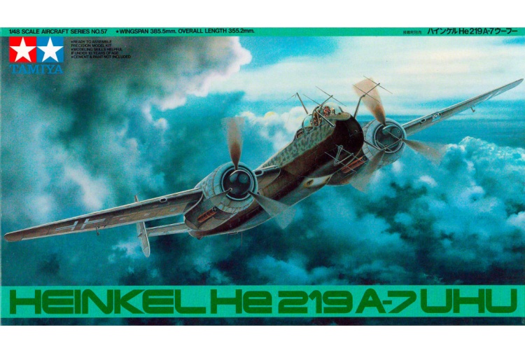 Tamiya 61057 Heinkel He219 A-7 Uhu 1:48 Scale Model Aircraft Kit