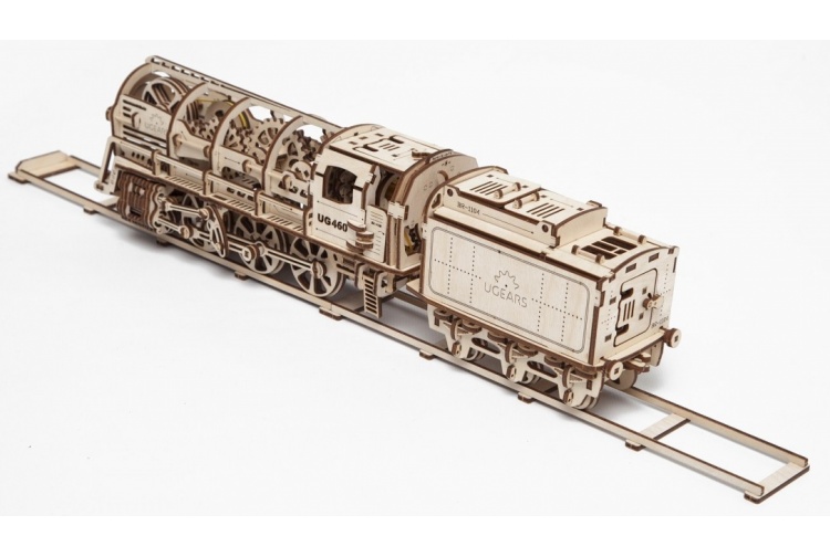 UGears 460 Steam Locomotive With Tender 02