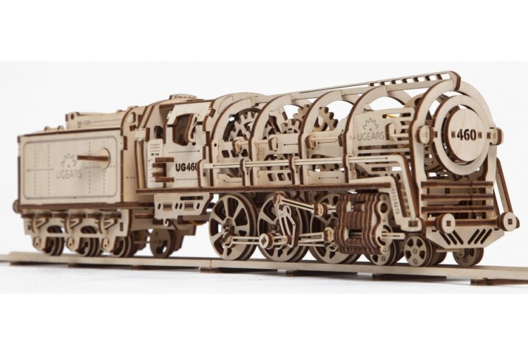 UGears 460 Steam Locomotive With Tender 04