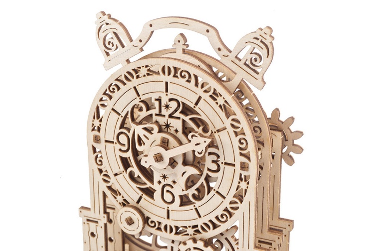 Ugears 70163 Vintage Alarm Clock Closeup Bells