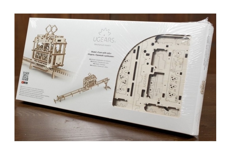 UGears Tram On Rails Package Front