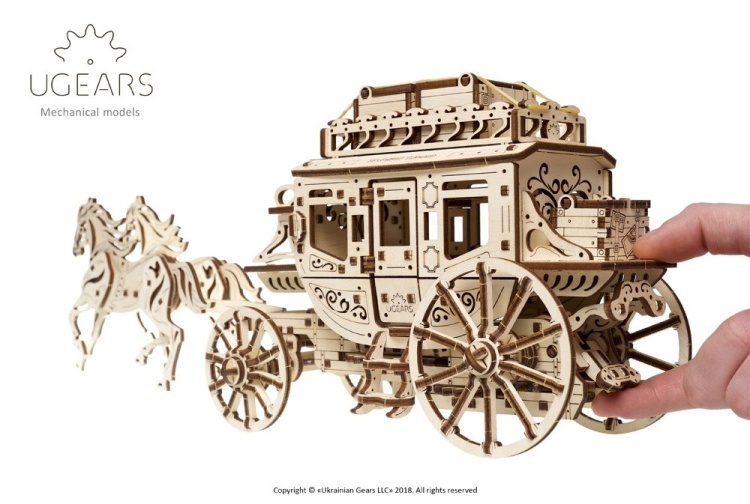 Ugears UG70045 Model Stagecoach Release Mechanism