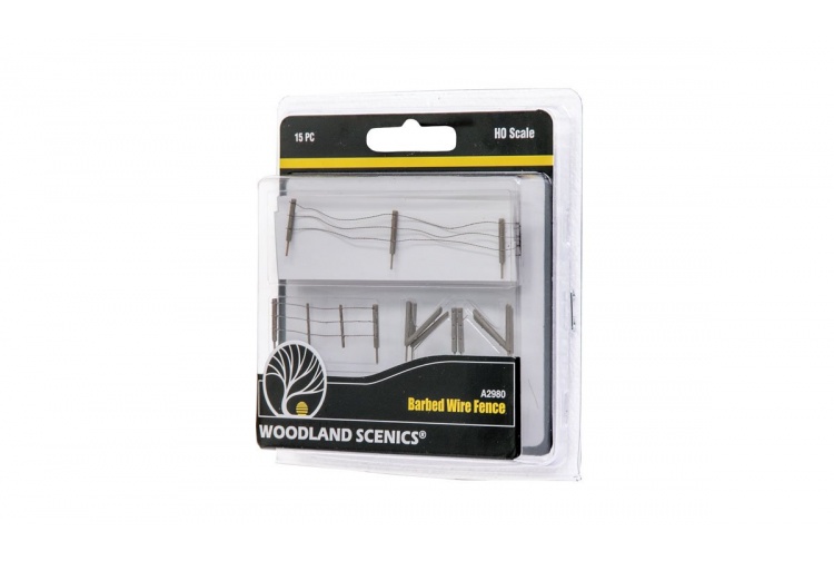 Woodland Scenics A2980 HO Gauge Barbed Wire Fence Package