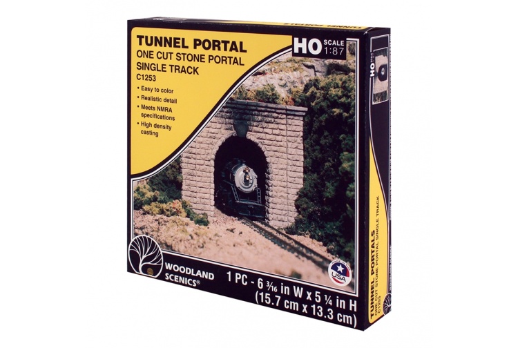 Woodland Scenics C1253 Tunnel Portal Single Track Cut Stone