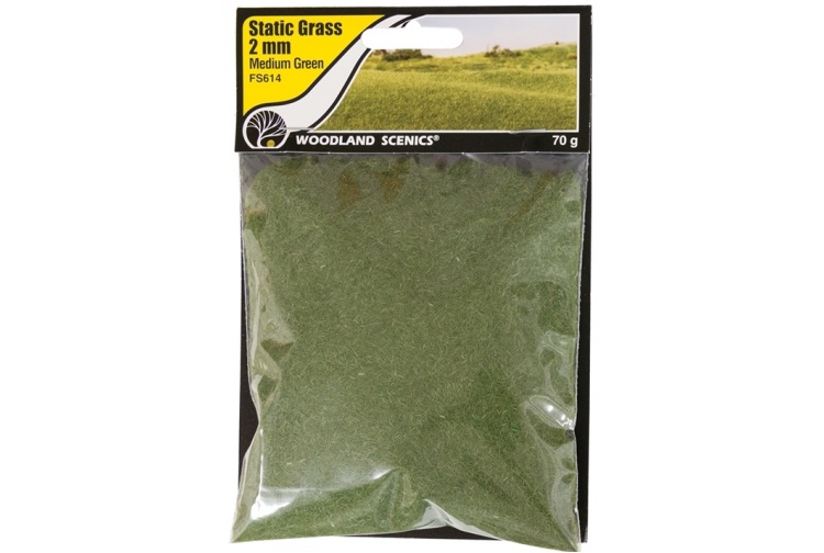 Woodland Scenics FS614 2mm Static Grass Medium Green